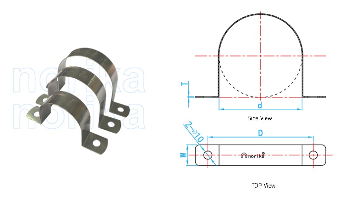 Stainless Steel 304 Type E Pipe Clips